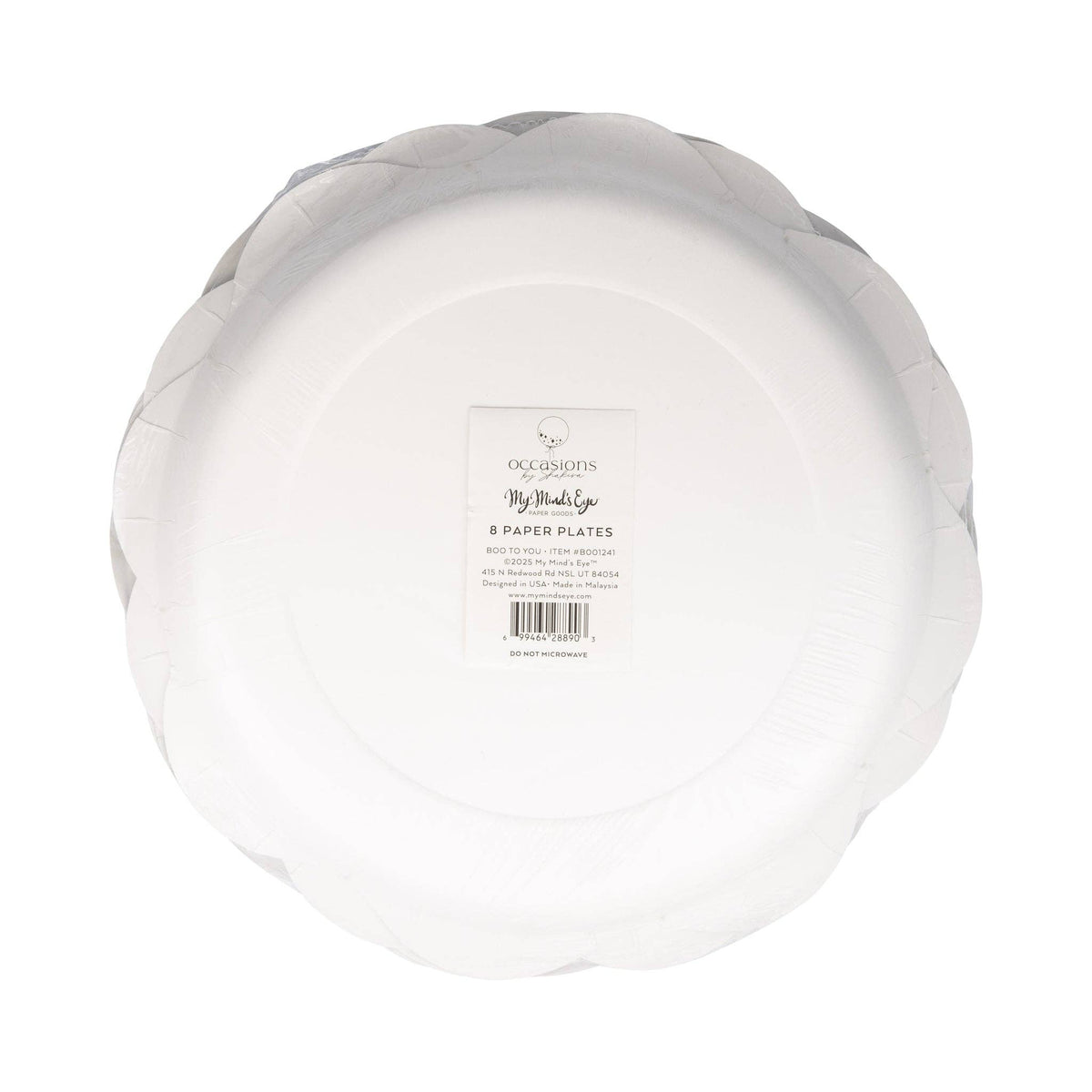 Boo Ghost Halloween Paper Plates 10" - Set of 8