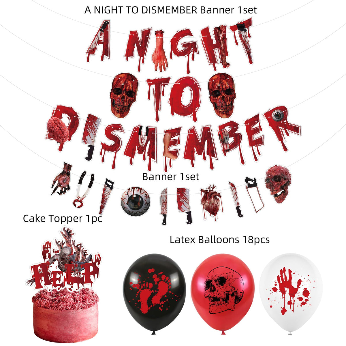 Halloween horror-themed Party Decor Set