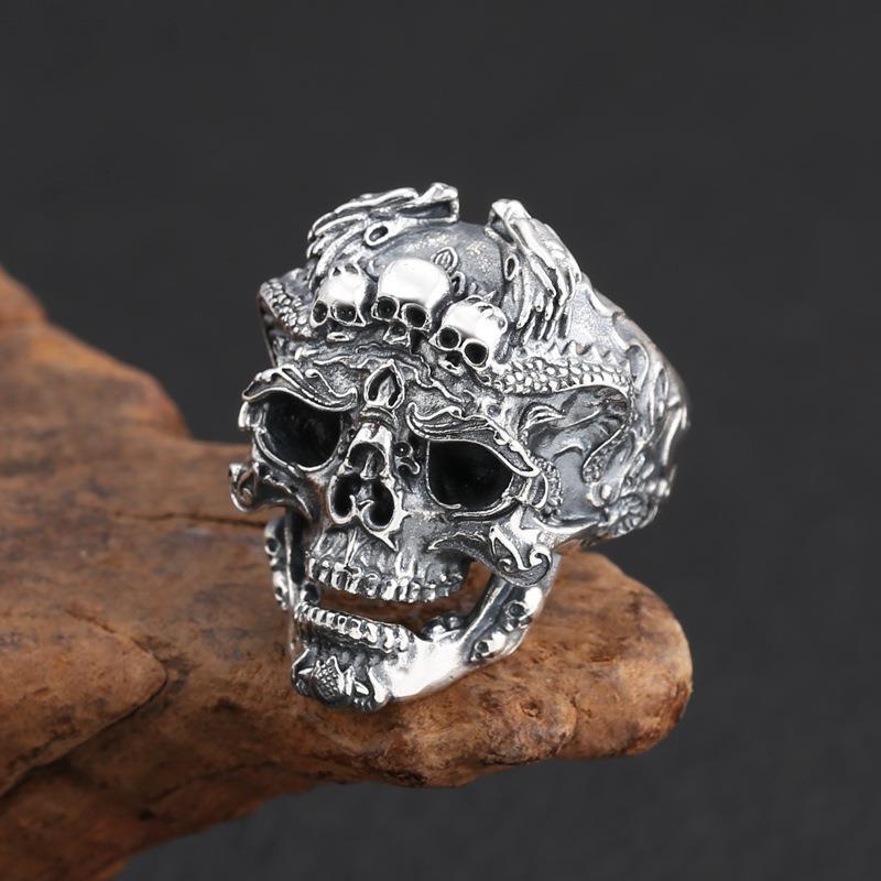 Gothic Punk Skull Ring
