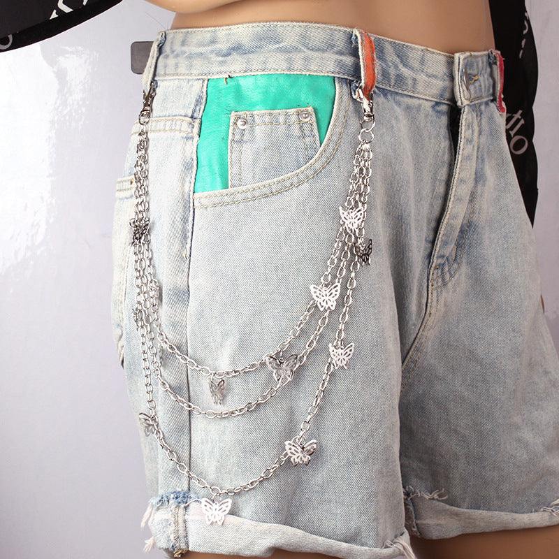 Layered Punk Chain Belt & Keychain