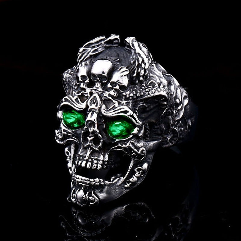 Gothic Punk Skull Ring