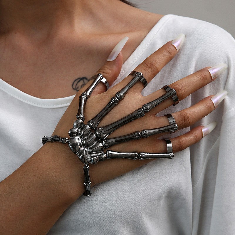 Ghost-Hand Skull Punk Bracelet