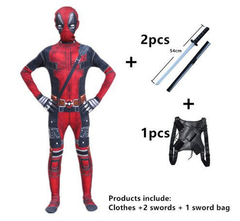 Kids Deadpool Costume Bodysuit – Halloween Character Outfit
