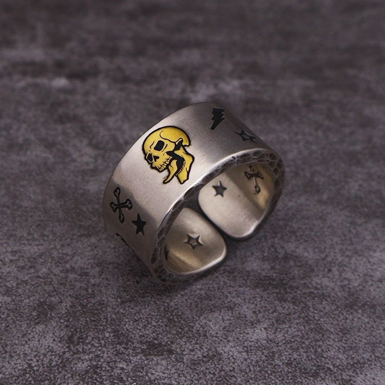 Gothic Punk Skull Ring