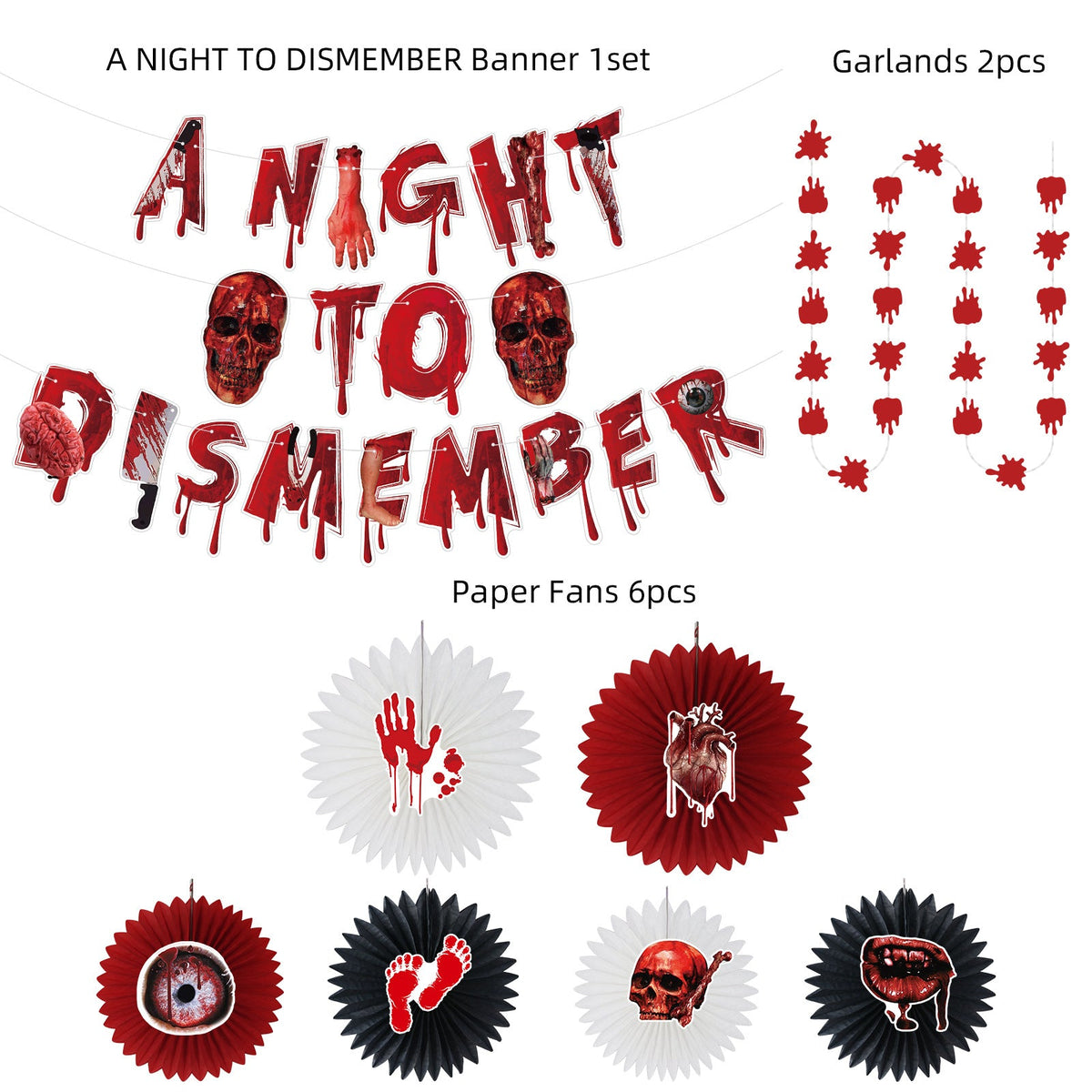 Halloween horror-themed Party Decor Set