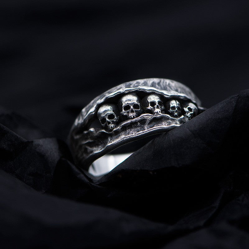 Gothic Punk Skull Ring