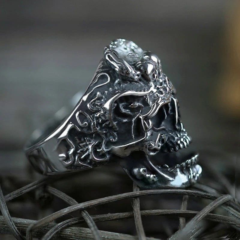 Gothic Punk Skull Ring