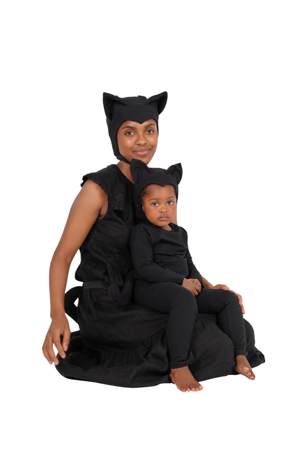 Adult Black Cat Hat & Tail Costume Set