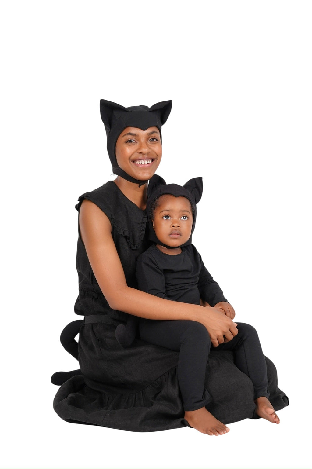 Adult Black Cat Hat & Tail Costume Set