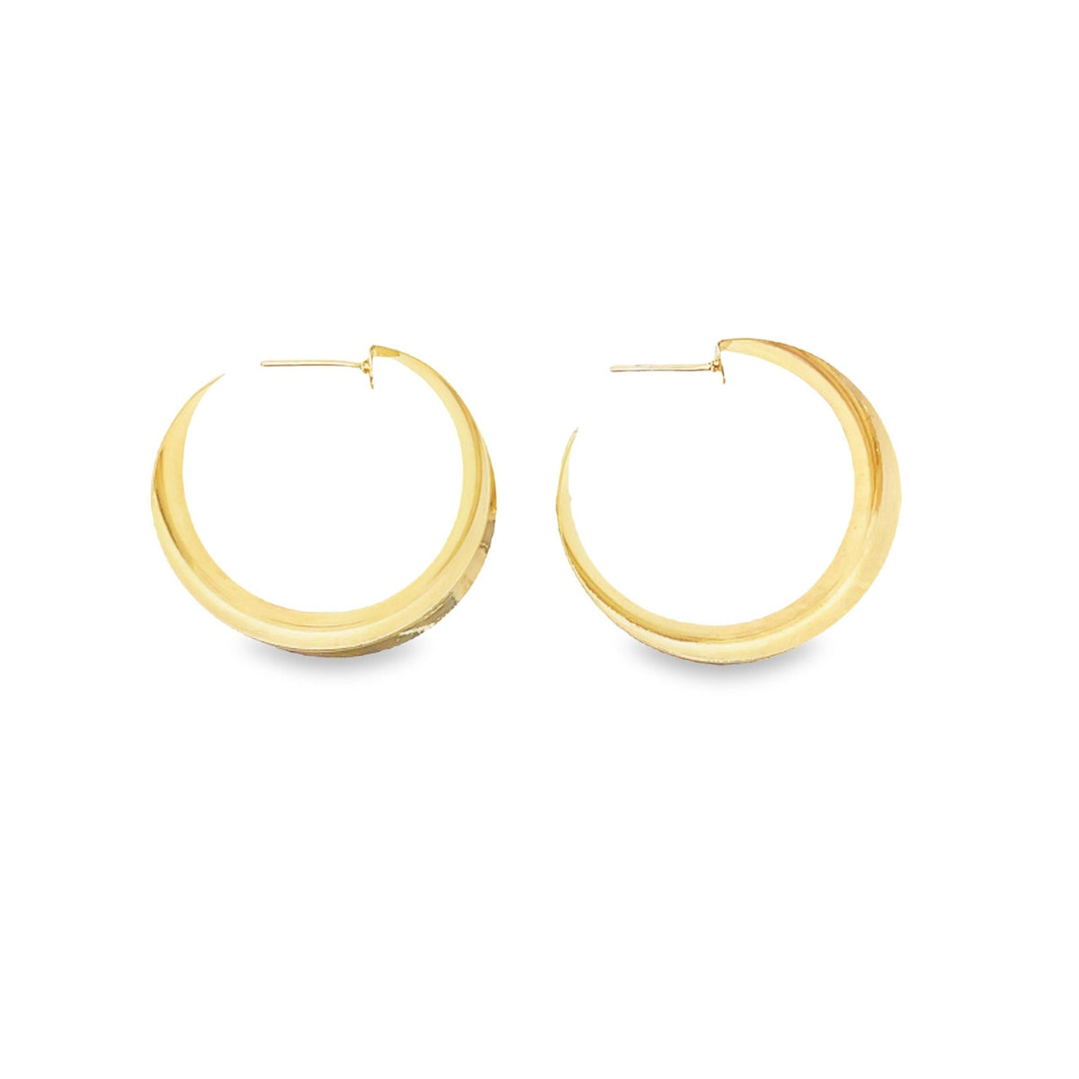 Wide Curved Hoop Earrings