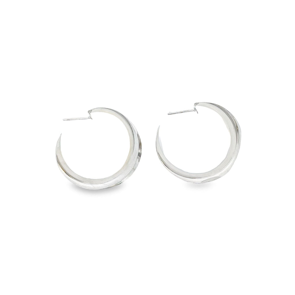 Wide Curved Hoop Earrings