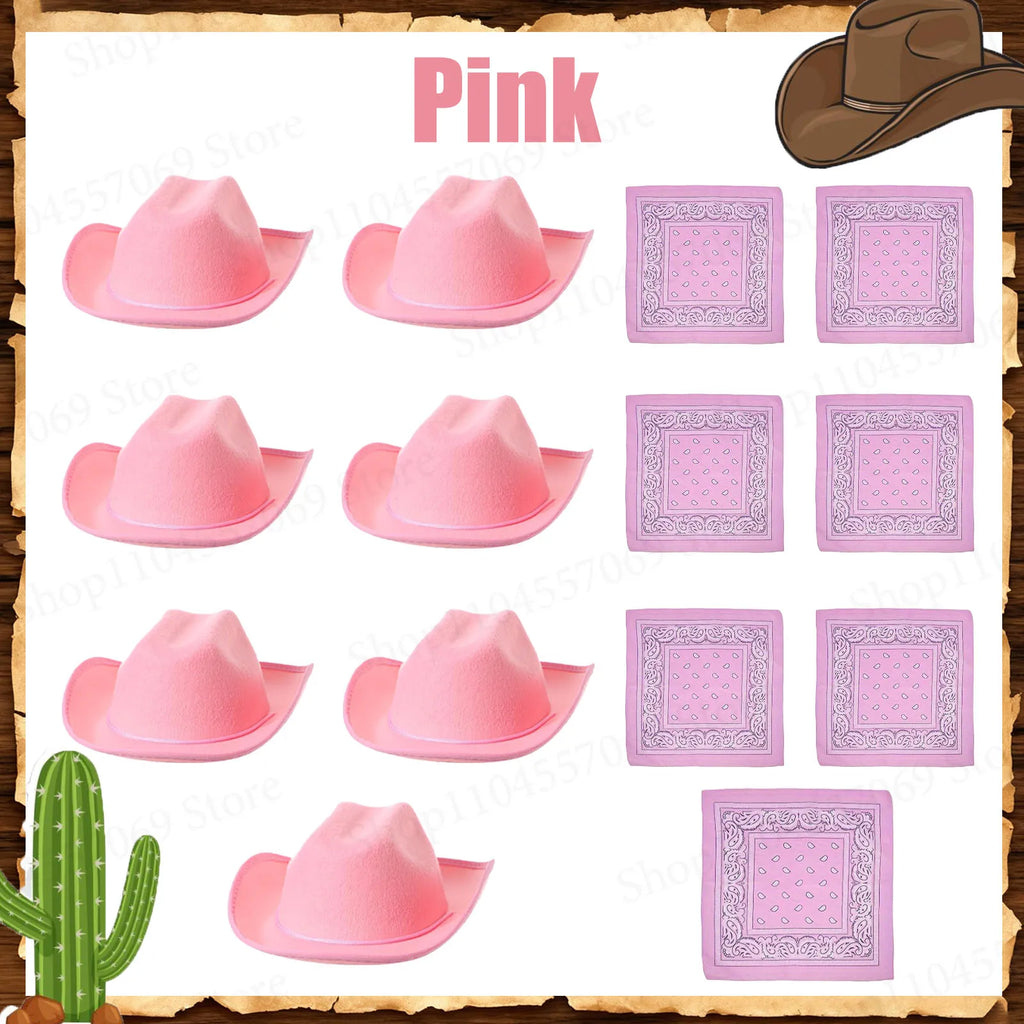Kids’ Western Cowboy Hat & Bandana Party Sets