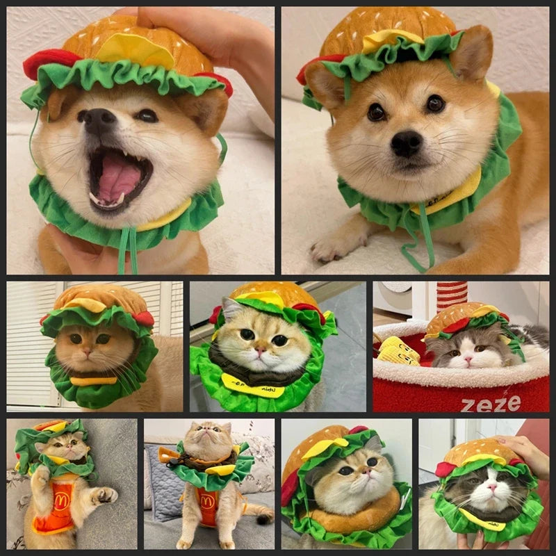 Burger and Fries Pet Costume Accessories