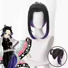 Kochou Shinobu Anime Cosplay Costume with Wig Set