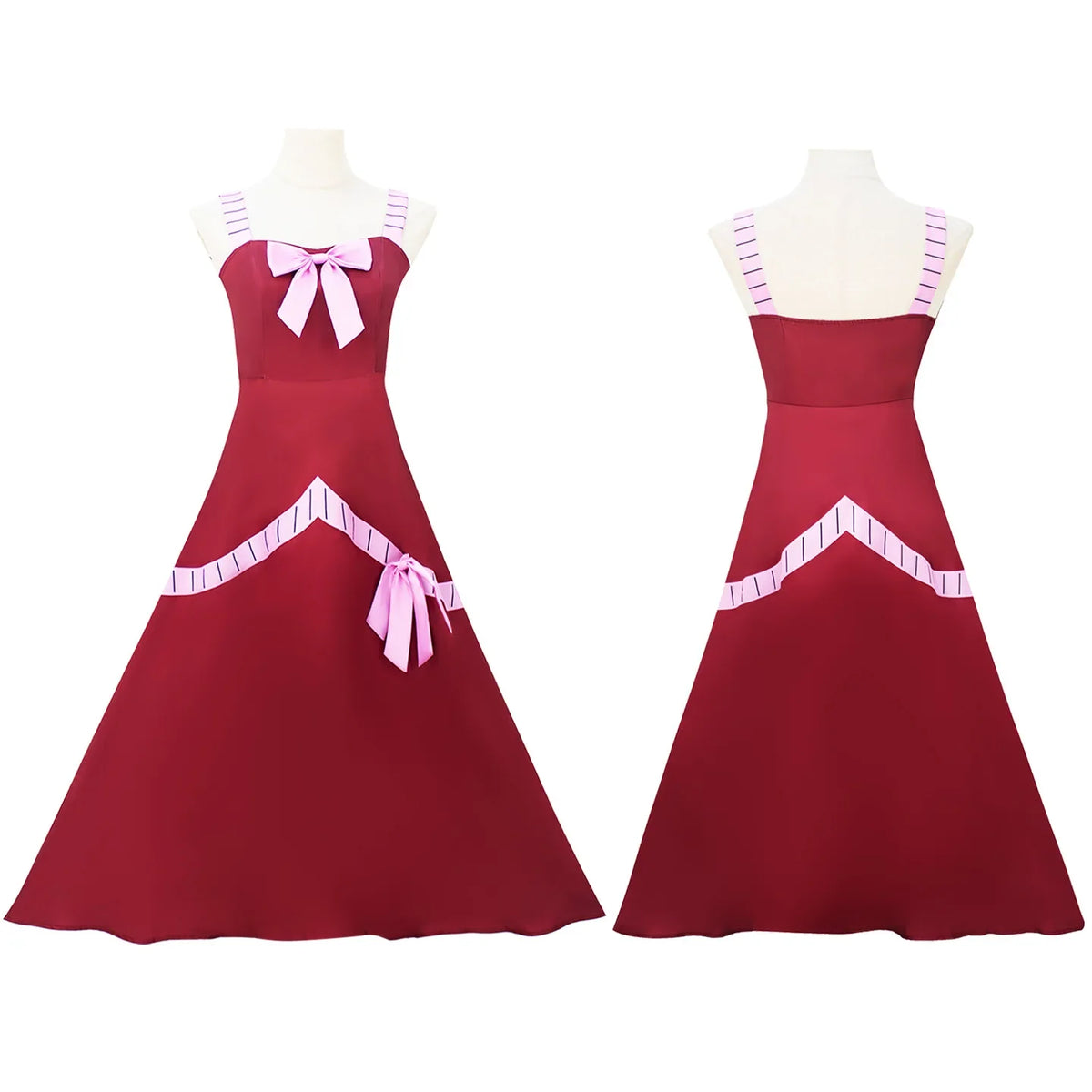 Anime Mirajane Strauss Fairy Tail Red Long Dress Cosplay Full Set Costume Outfit Women Halloween Party Stage Cos Convention
