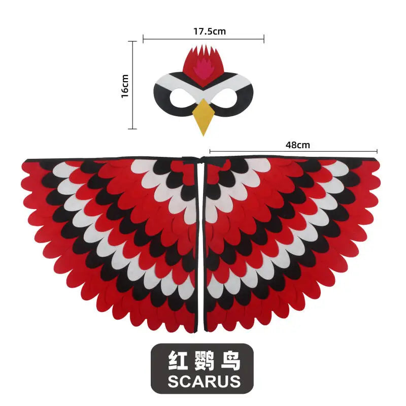 Kids Bird Cosplay Costume Wings Cape with Mask – Animal Outfit