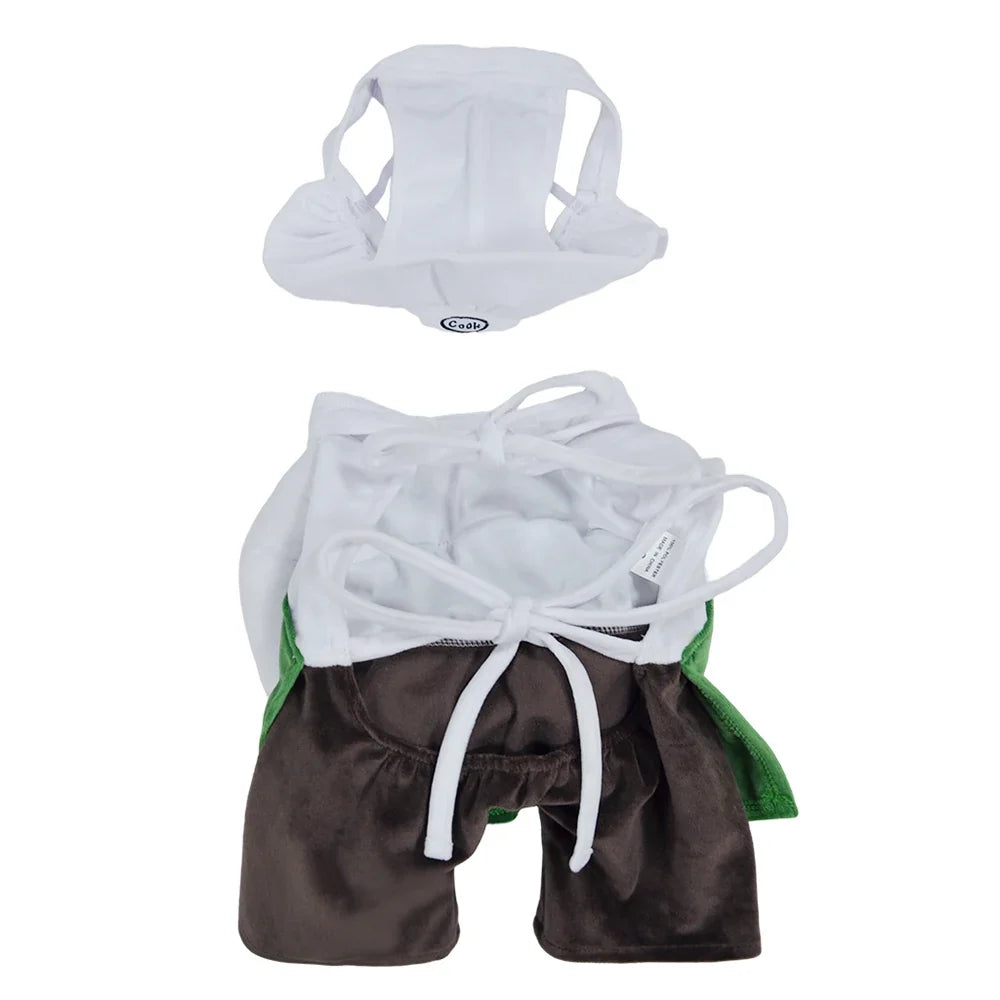 Dog Christmas Dress Up Chef Hat Set for Puppy Cosplay Funny Holiday Clothes Cooking Outfit Costumes for Small Medium Large Dogs