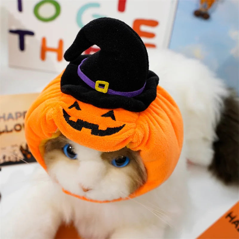 Pumpkin Halloween Costume Hat for Pets