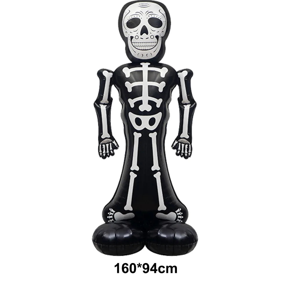 Globo Esqueleto Gigante Calavera Terror Halloween Foil Inflable