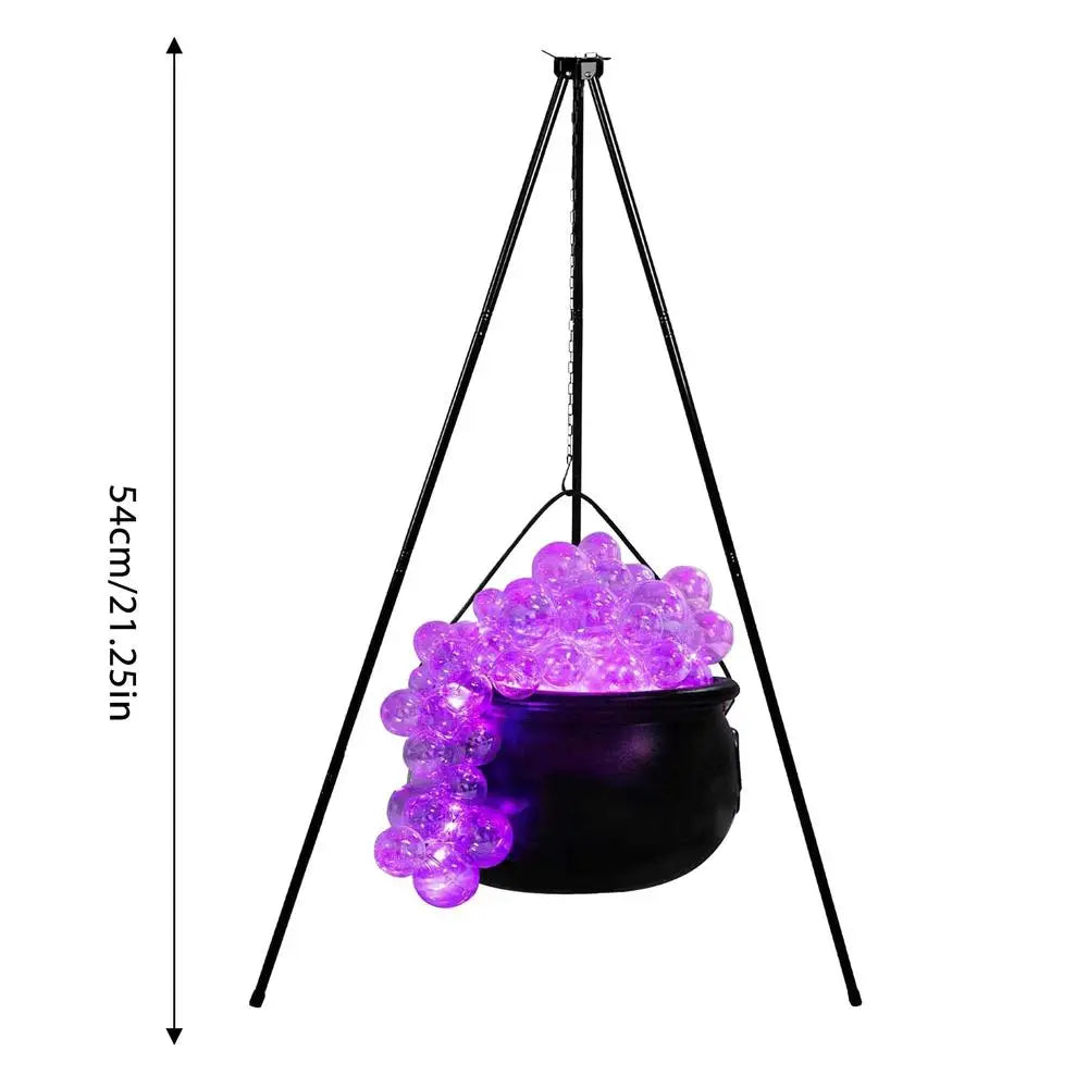 Big Cauldron Pots Halloween Decorations Vintage Decor Light up Witches Cauldron Black Bowl Festive Exquisite Cauldron