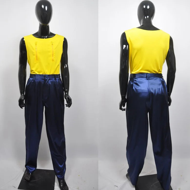Anime JOJO Bizarre Adventure Josuke Higashikata Cosplay Costume Blue Jacket Uniform Set Party Carnival Halloween Outfits