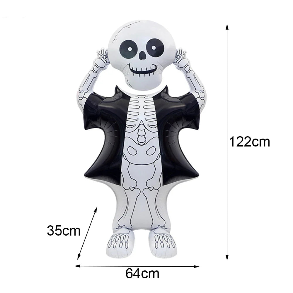 Globo Esqueleto Gigante Calavera Terror Halloween Foil Inflable