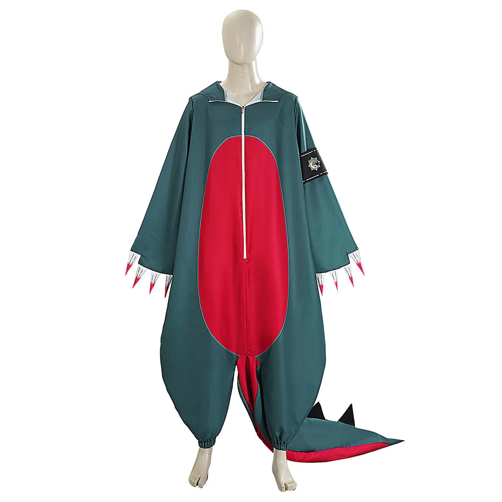 Anime GACHIAKUTA Guita Cosplay Costume Dinosaur Jumpsuit for Halloween  Comic Con