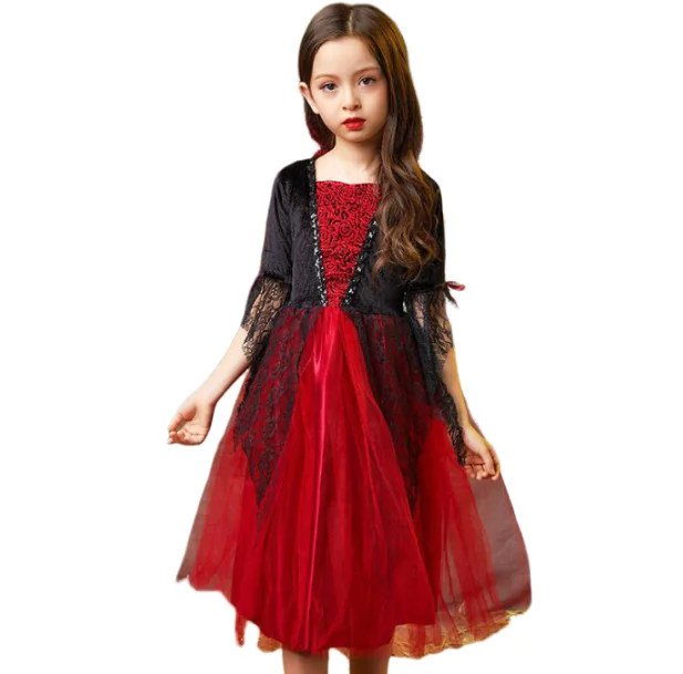 Girls Vampire Costume Gothic
