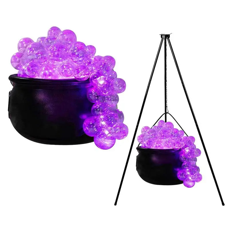 Big Cauldron Pots Halloween Decorations Vintage Decor Light up Witches Cauldron Black Bowl Festive Exquisite Cauldron