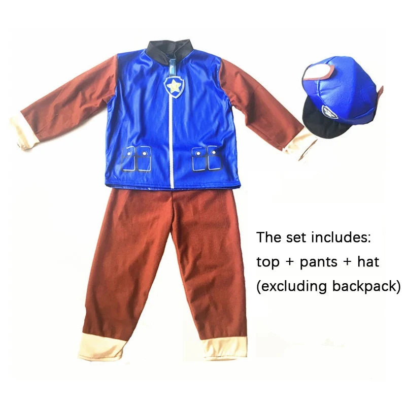 Kids Dog Patrol Cosplay Costume Set – Cartoon Uniform Outfit