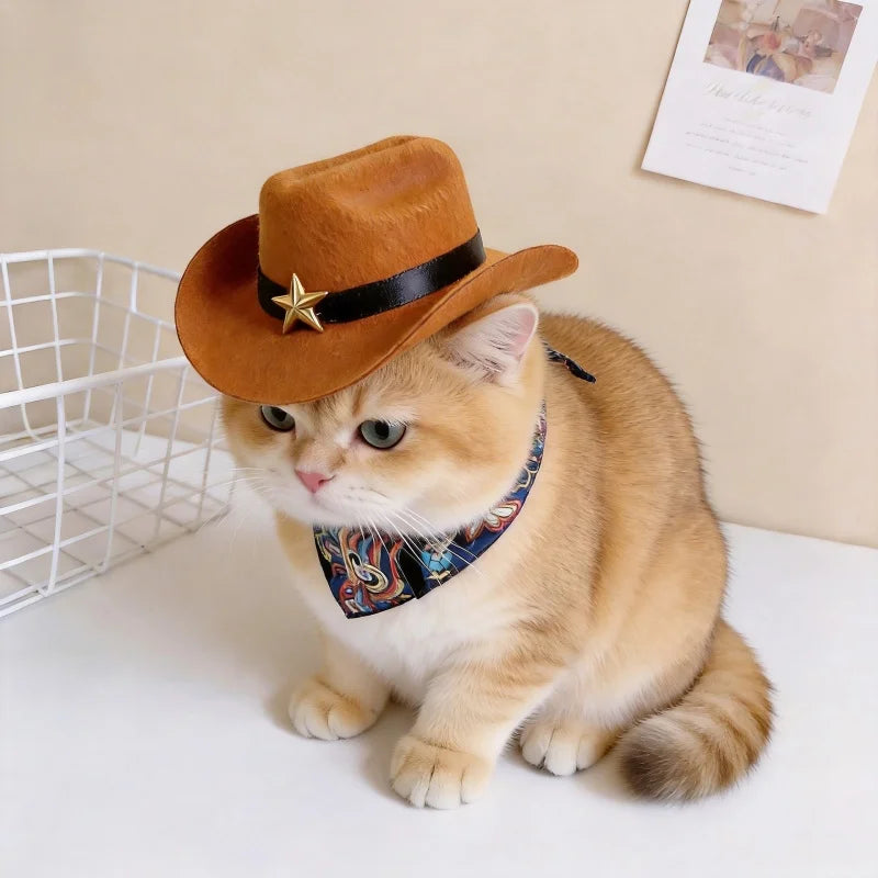Western Cowboy Hat and Bandana for Pets