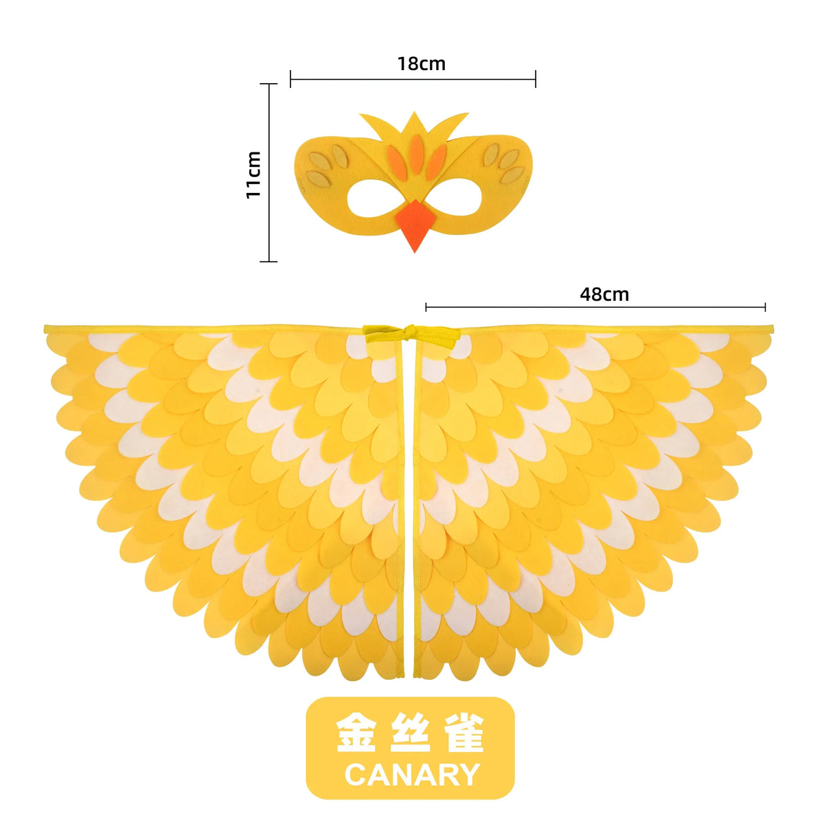 Kids Bird Costume with Wings Cape & Mask