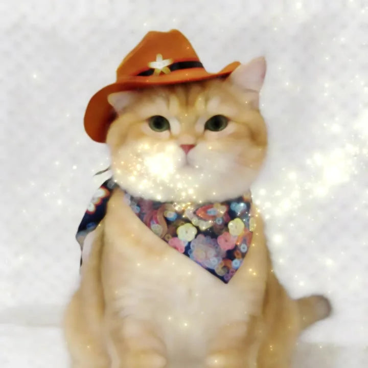 Western Cowboy Hat and Bandana for Pets