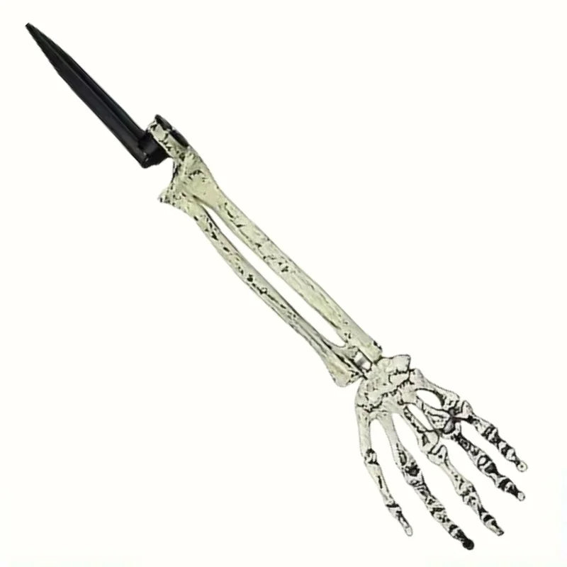 1/6pcs Skeleton Bone Garden Ground Stakes Skull Head & Hand for