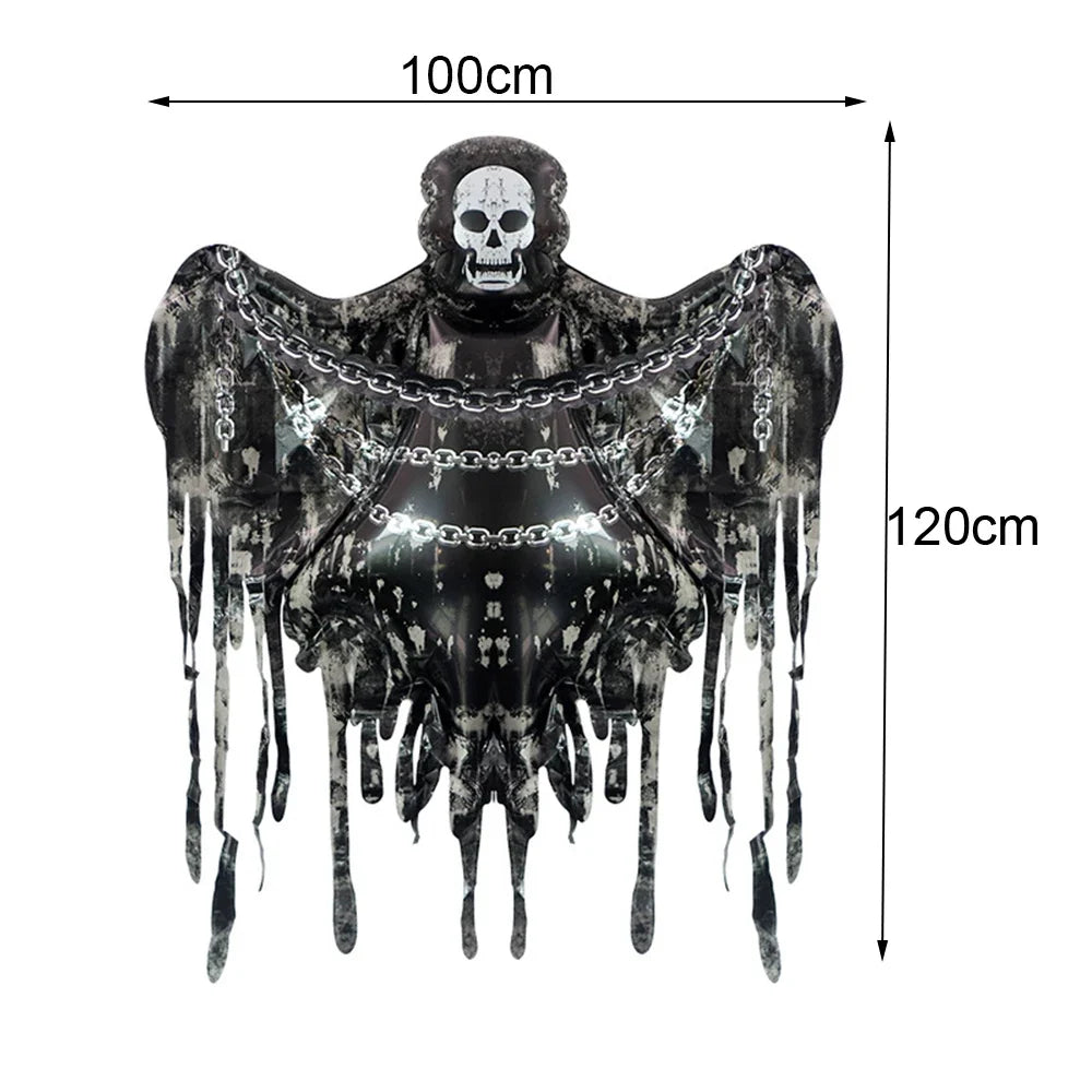 Globo Esqueleto Gigante Calavera Terror Halloween Foil Inflable