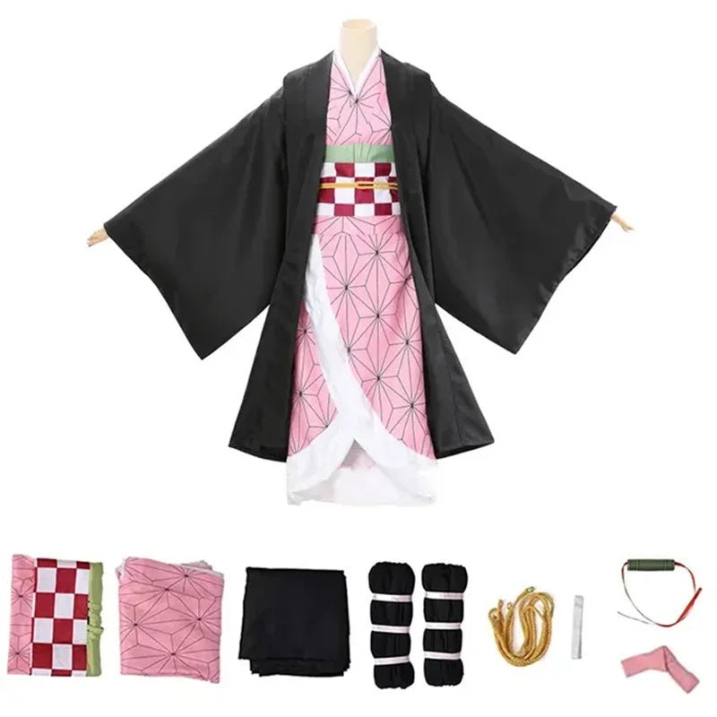 Demon Slayer Kids Cosplay Costume – Tanjiro, Nezuko & Shinobu Outfit