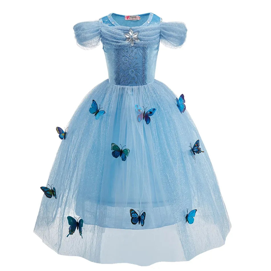 Kids Princess Costume Dress for Girls Cosplay Parties