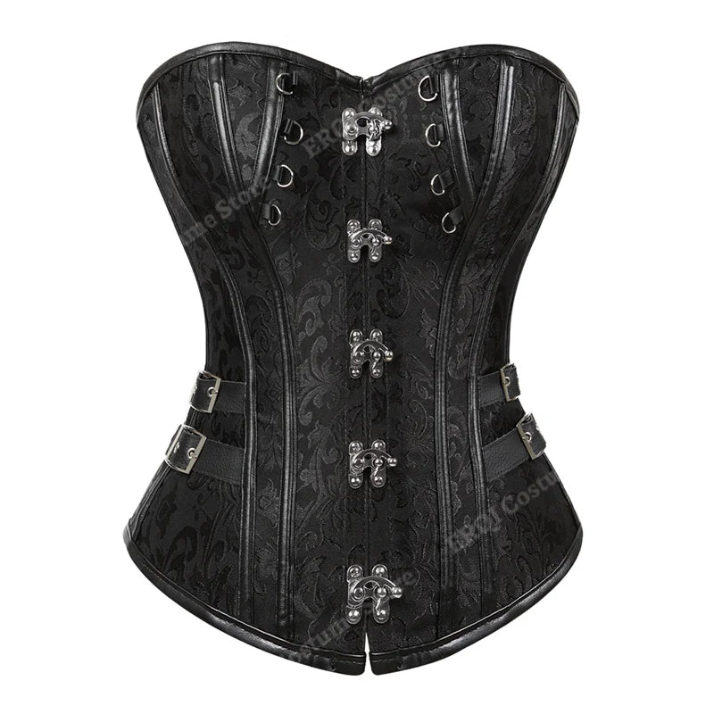 Plus-Size Gothic Steampunk Corset – Metallic