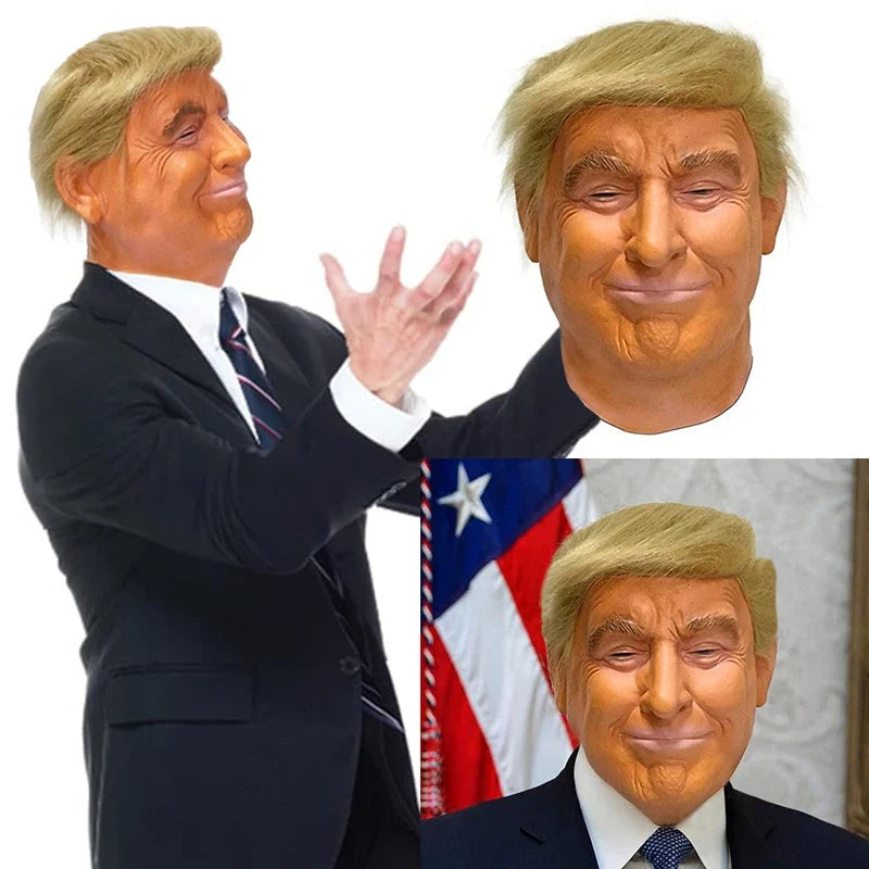 Latex Full Head President Trump Mask