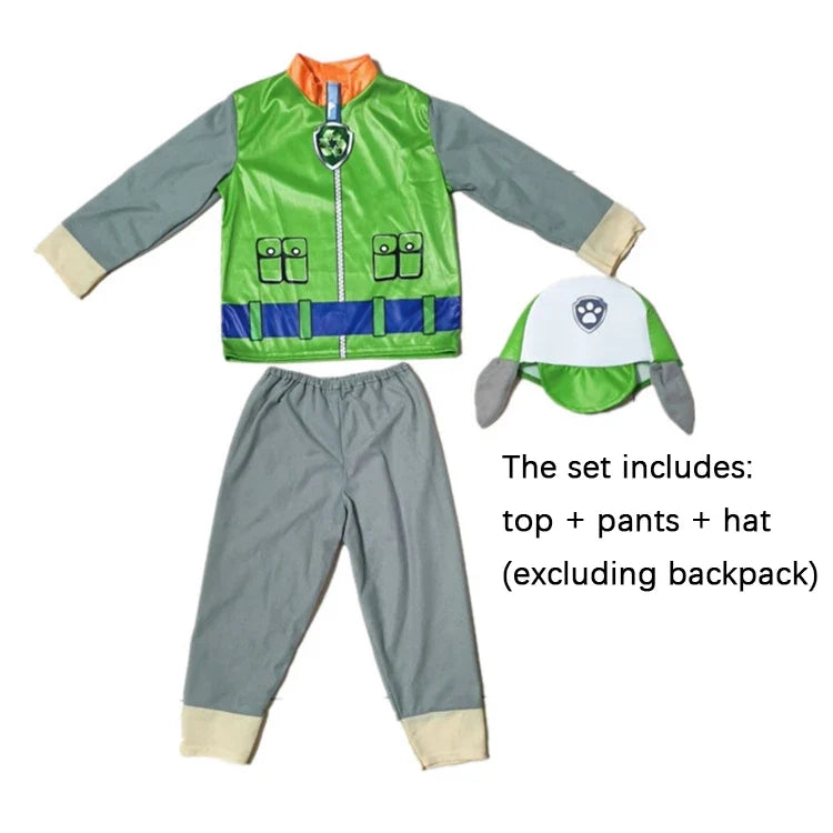 Kids Dog Patrol Cosplay Costume Set – Cartoon Uniform Outfit