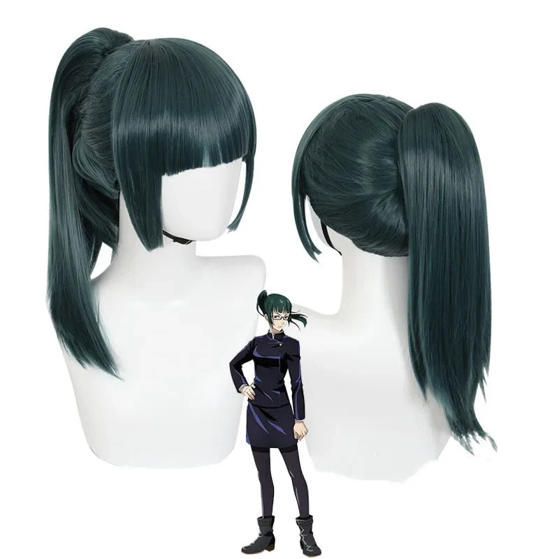 Maki Zenin Cosplay Costume – Anime Uniform Full Set with Wig & Glasses