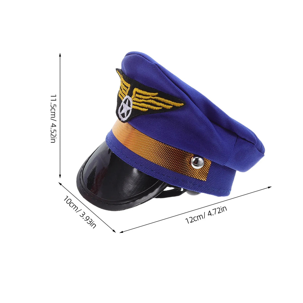 Pilot Hat and Necktie Costume Set for Dogs