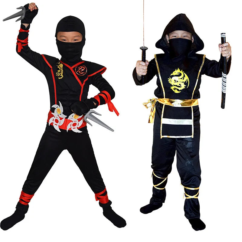 Kids Ninja Costume with Accessories – Halloween Kung Fu Outfit