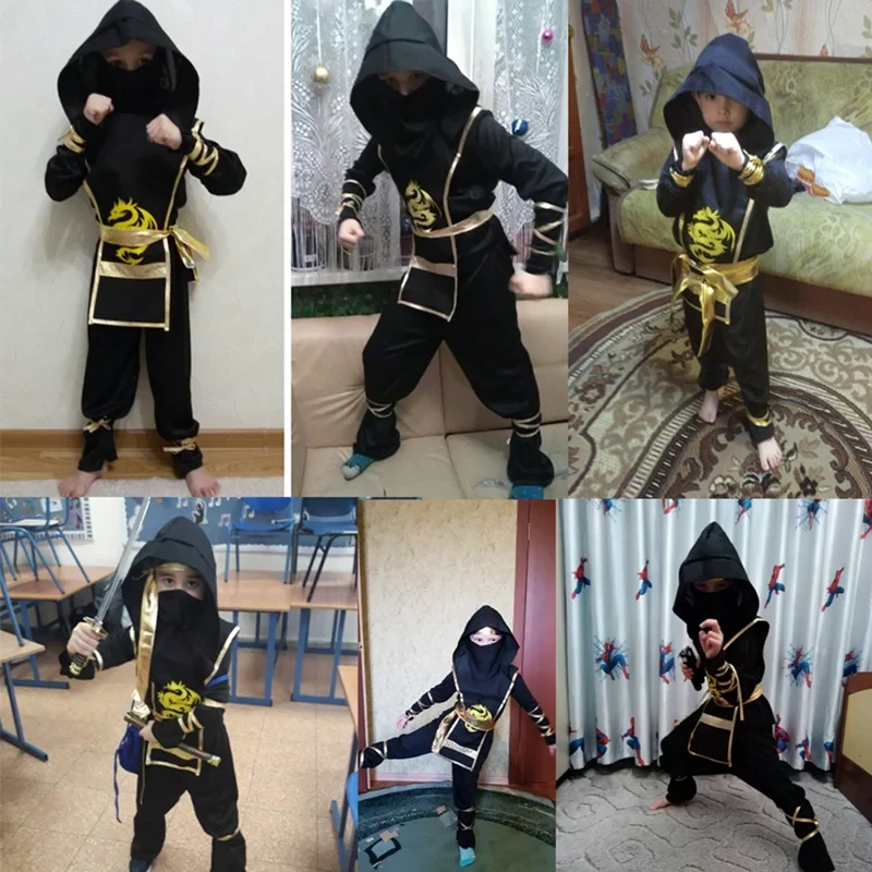 Kids Ninja Costume with Accessories – Halloween Kung Fu Outfit