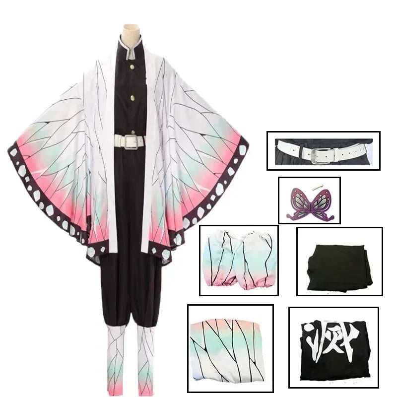 Kochou Shinobu Anime Cosplay Costume with Wig Set