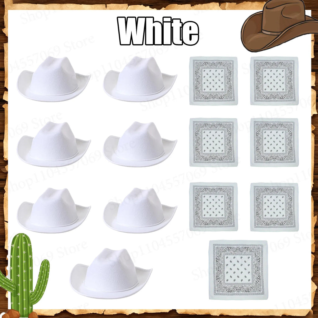 Kids’ Western Cowboy Hat & Bandana Party Sets