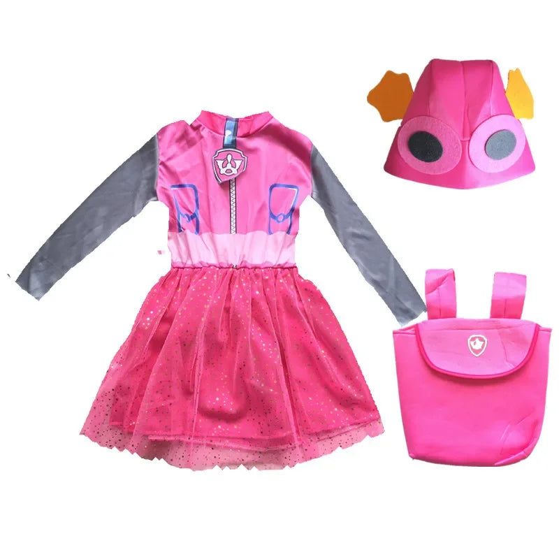 Kids Dog Patrol Cosplay Costume Set – Cartoon Uniform Outfit