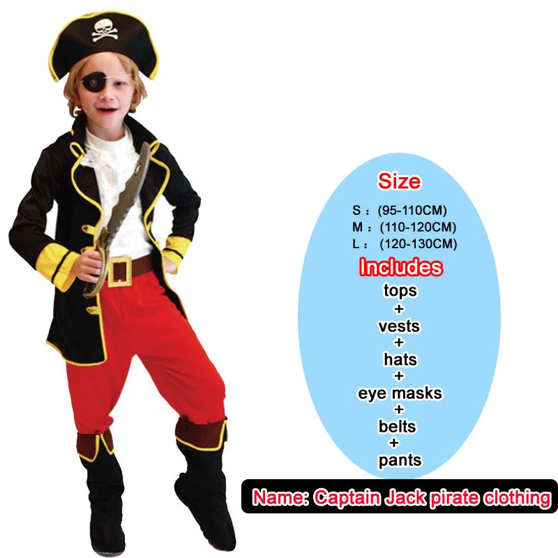 Kids Halloween Pirate Costume for Boys –