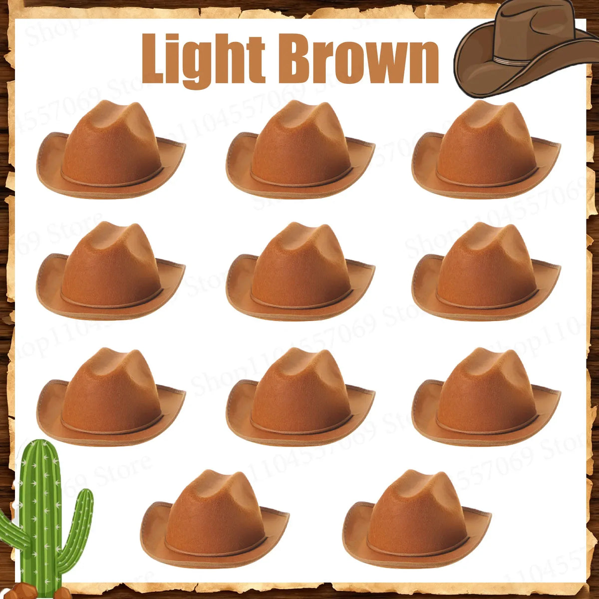 Kids’ Western Cowboy Hat & Bandana Party Sets