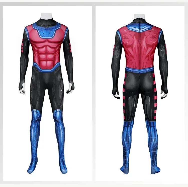 X Gambit Remy Cosplay Costume Man Battle Suit Leather Long Trench Jumpsuit Mask Set Superhero Halloween Carnival Outfits